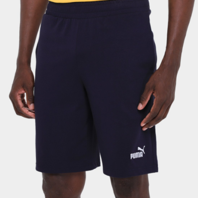 Shorts Puma ESS Logo Jersey '' Masculino - Azul Escuro