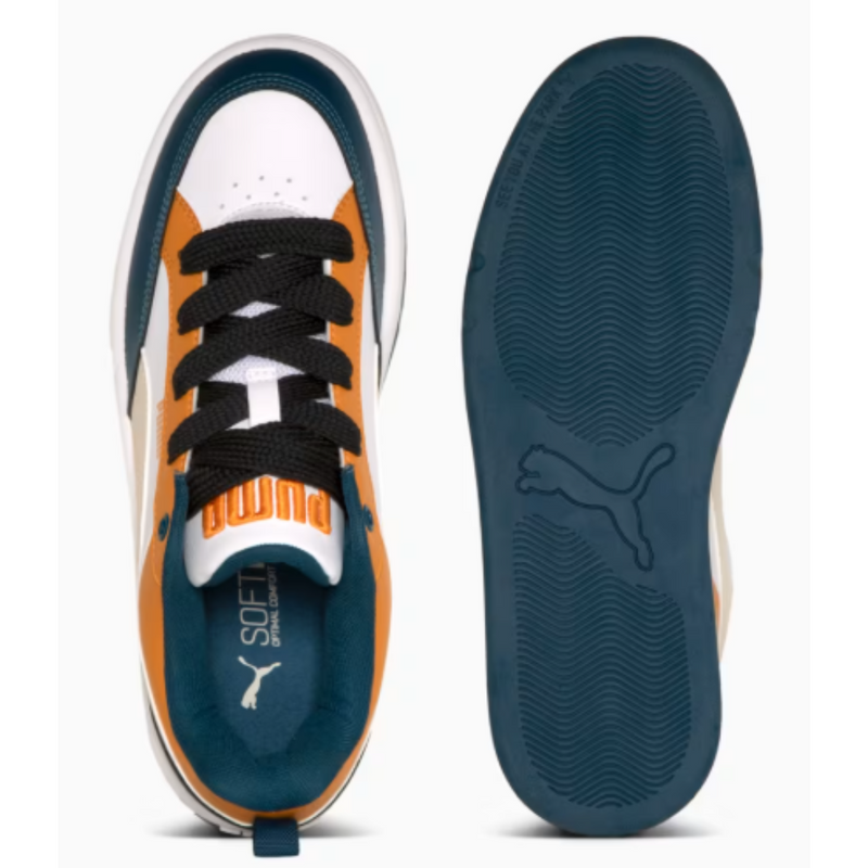 Tênis Park Lifestyle BDP Branco Laranja e Azul