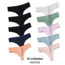 calcinha de algodão antibacteriana, respiravel e confortavel - kit com 10